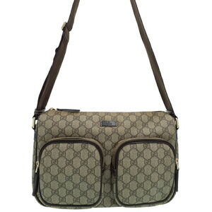 Gucci GG Plus monogram shoulder bag messenger crossbody bag Brown